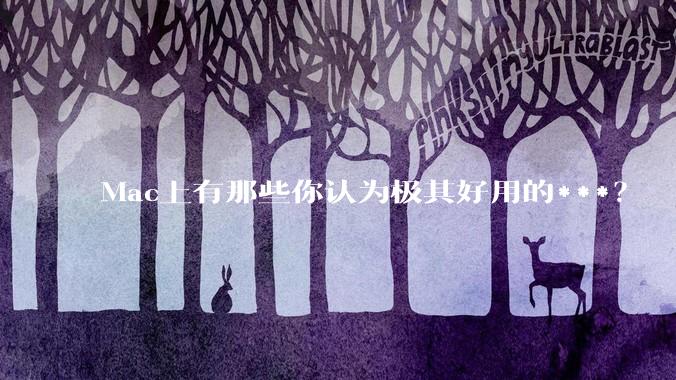 Mac上有那些你认为极其好用的***？